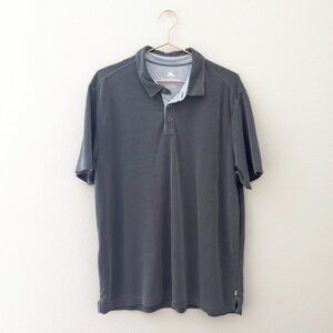 Tommy Bahama Short Sleeve Collared Polo Shirt Solid Dark Grey Size XL